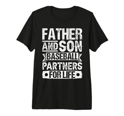 Mens Father Son Baseball Partners T-Shirt - Fun Novelty Design for Adults - T-Shirt, Sweatshirt, Hoodie