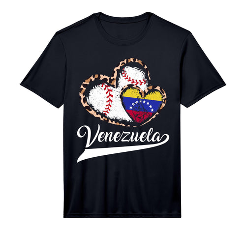 Leopard Hearts Venezuelans Baseball T-Shirt - Aesthetic Graphic for Adults - T-Shirt, Sweatshirt, Hoodie