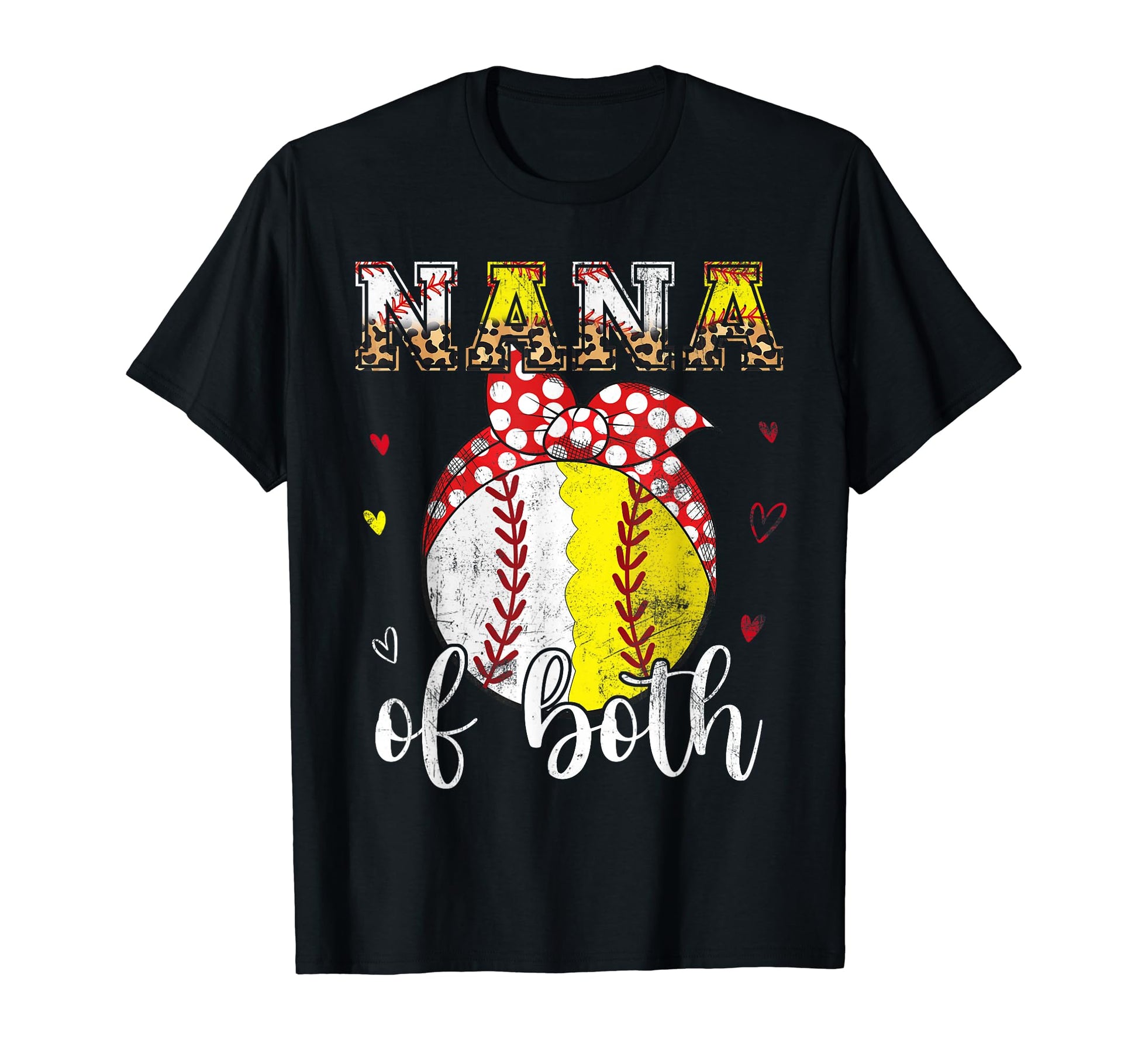 Nana Both Baseball Softball T-Shirt - Fun Novelty Design for Adults - T-Shirt, Sweatshirt, Hoodie