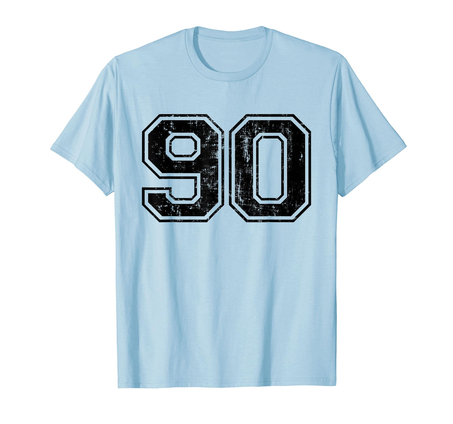 Number 90 Varsity Distressed Sport T-Shirt - Aesthetic Graphic Men Women - T-Shirt, Sweatshirt, Hoodie
