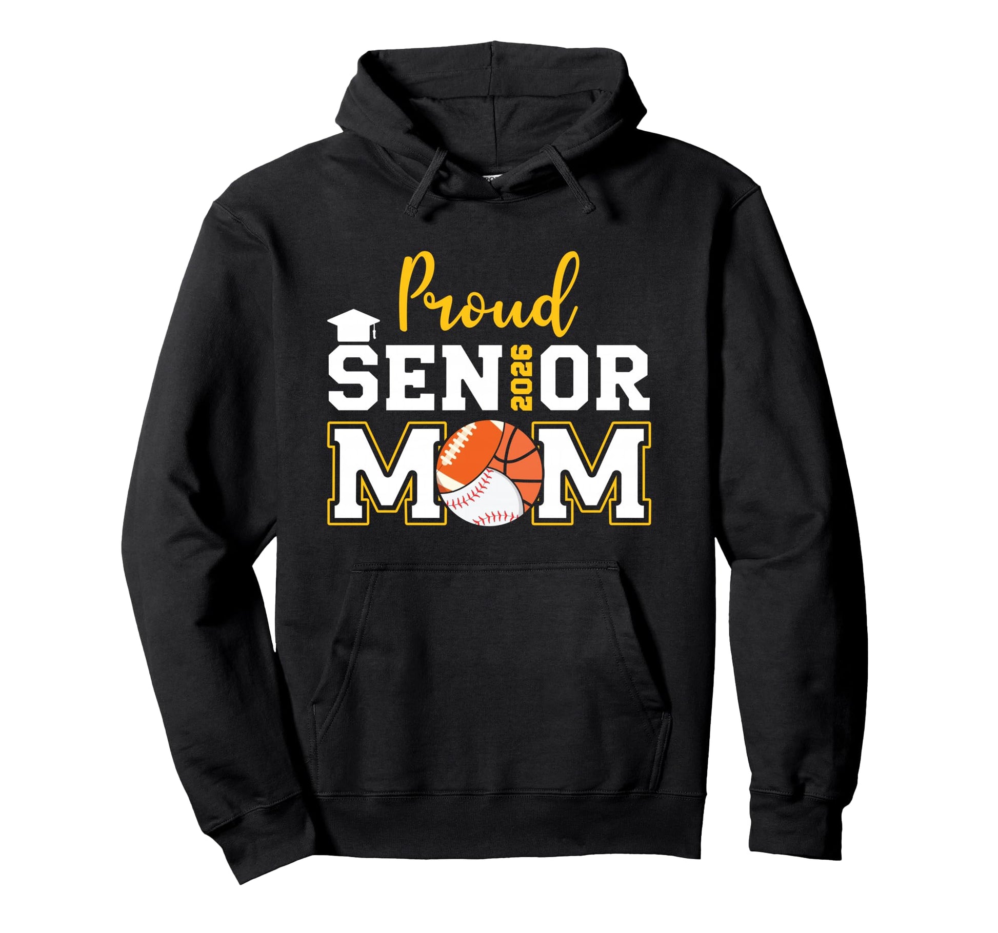 Proud Mom 2026 Senior Baseball Hoodie - Unique Graphic Men Women - T-Shirt, Sweatshirt, Hoodie
