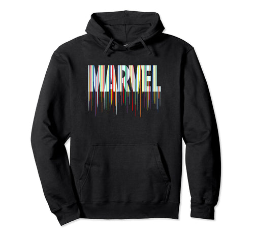 Marvel Comics Rainbow Paint Drip Logo Hoodie - Aesthetic Graphic Unisex - T-Shirt, Sweatshirt, Hoodie