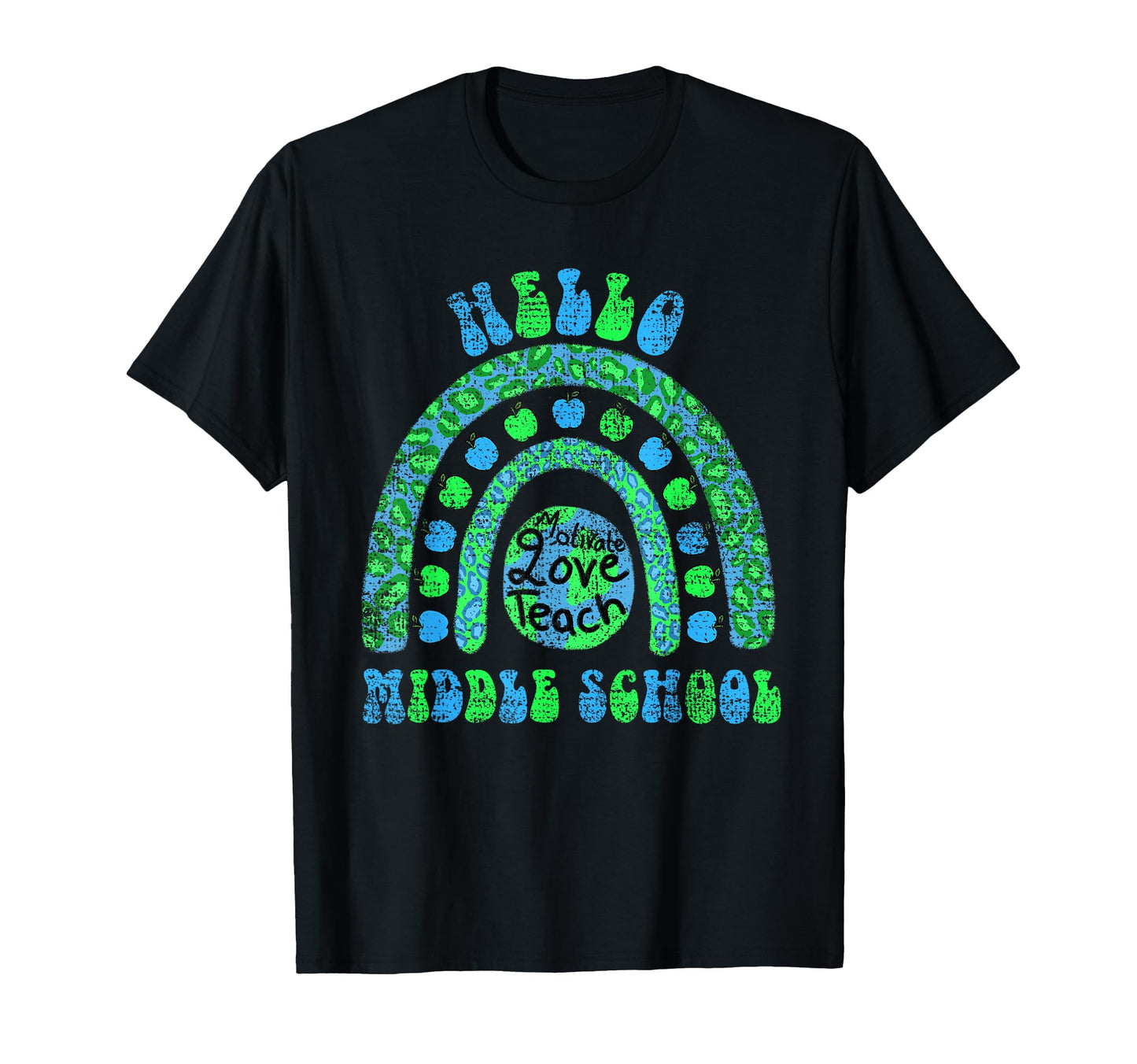 Hello Middle School Earth Leopard T-Shirt - Casual Everyday Wear Men Women - T-Shirt, Sweatshirt, Hoodie