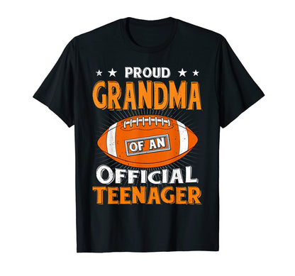 Baseball Proud Grandma Teenager 13 T-Shirt - Trendy Graphic for Adults - T-Shirt, Sweatshirt, Hoodie