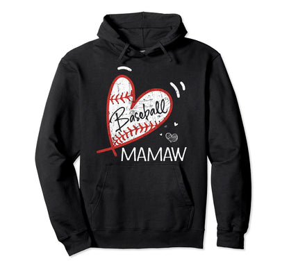 Baseball Mamaw Grandma Mothers Day Gifts Hoodie - Unique Graphic Men Women - T-Shirt, Sweatshirt, Hoodie