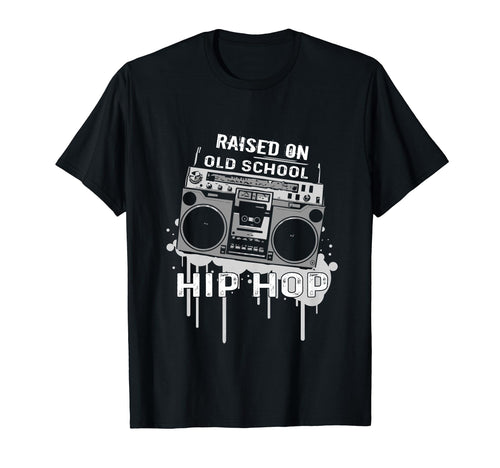 Raised Old School Hip Hop Music T-Shirt - Custom Art Print for Adults - T-Shirt, Sweatshirt, Hoodie