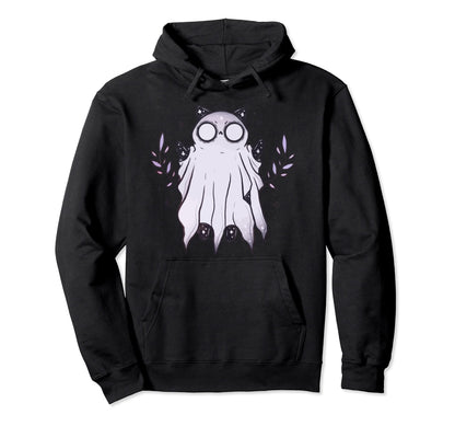 Kawaii Pastel Goth Art Creepy Ghost Hoodie - Minimalist Print Men Women - T-Shirt, Sweatshirt, Hoodie