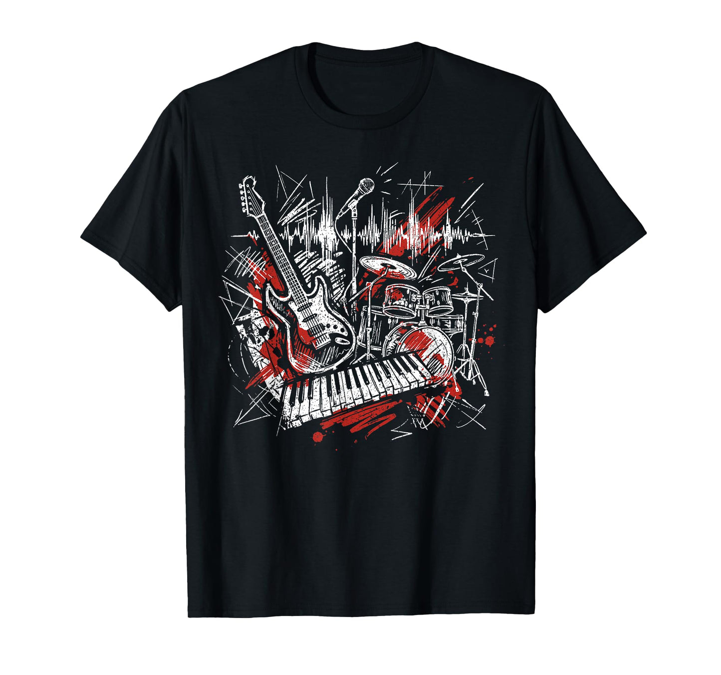 Rock Band Instruments Rock And Roll T-Shirt - Minimalist Print for Adults - T-Shirt, Sweatshirt, Hoodie