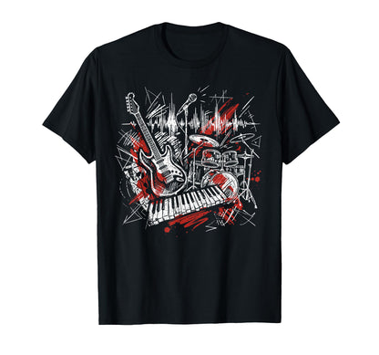 Rock Band Instruments Rock And Roll T-Shirt - Minimalist Print for Adults - T-Shirt, Sweatshirt, Hoodie
