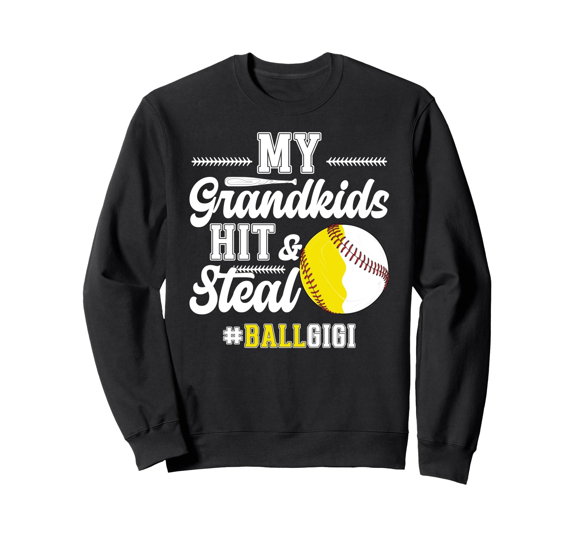 Ball Gigi Groovy Baseball Softball Sweatshirt - Novelty Apparel Men Women - T-Shirt, Sweatshirt, Hoodie