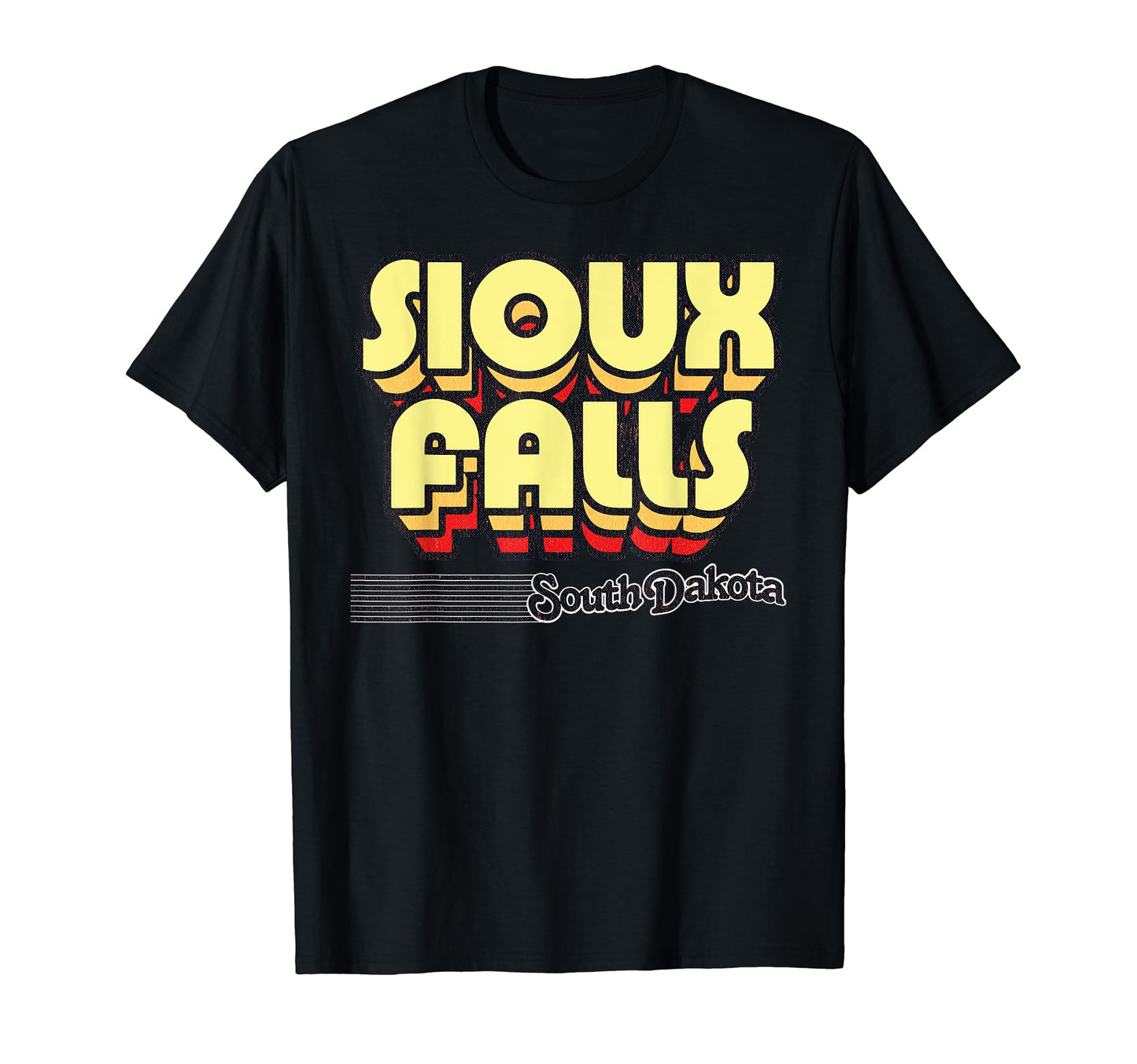 Sioux Falls South Dakota Stripes T-Shirt - Unique Graphic Men Women - T-Shirt, Sweatshirt, Hoodie