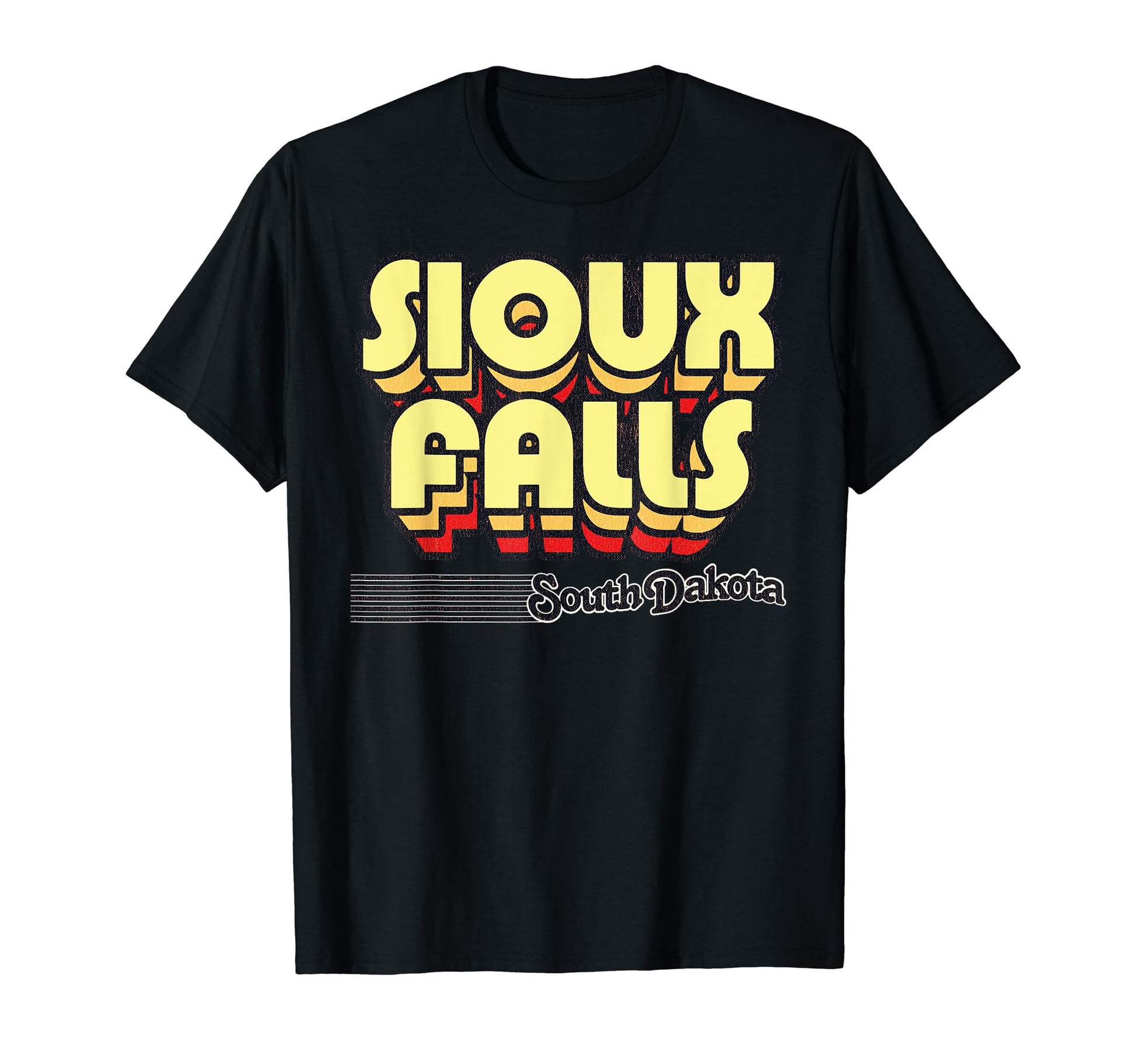 Sioux Falls South Dakota Stripes T-Shirt - Unique Graphic Men Women - T-Shirt, Sweatshirt, Hoodie