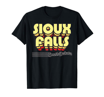 Sioux Falls South Dakota Stripes T-Shirt - Unique Graphic Men Women - T-Shirt, Sweatshirt, Hoodie