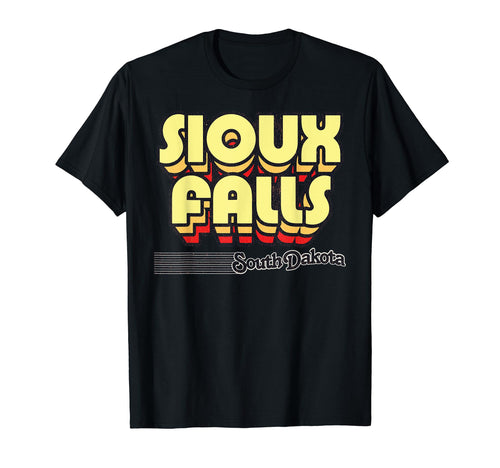 Sioux Falls South Dakota Stripes T-Shirt - Unique Graphic Men Women - T-Shirt, Sweatshirt, Hoodie