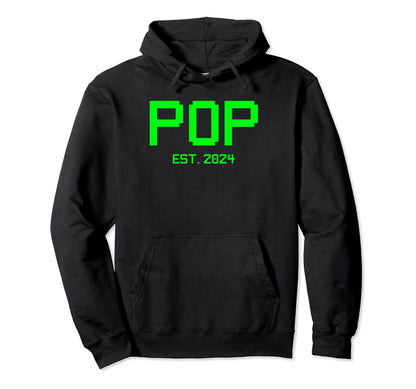 Pop Est 2024 Gamer Pop 2024 New Gamer Dad Hoodie - Unique Graphic Unisex - T-Shirt, Sweatshirt, Hoodie