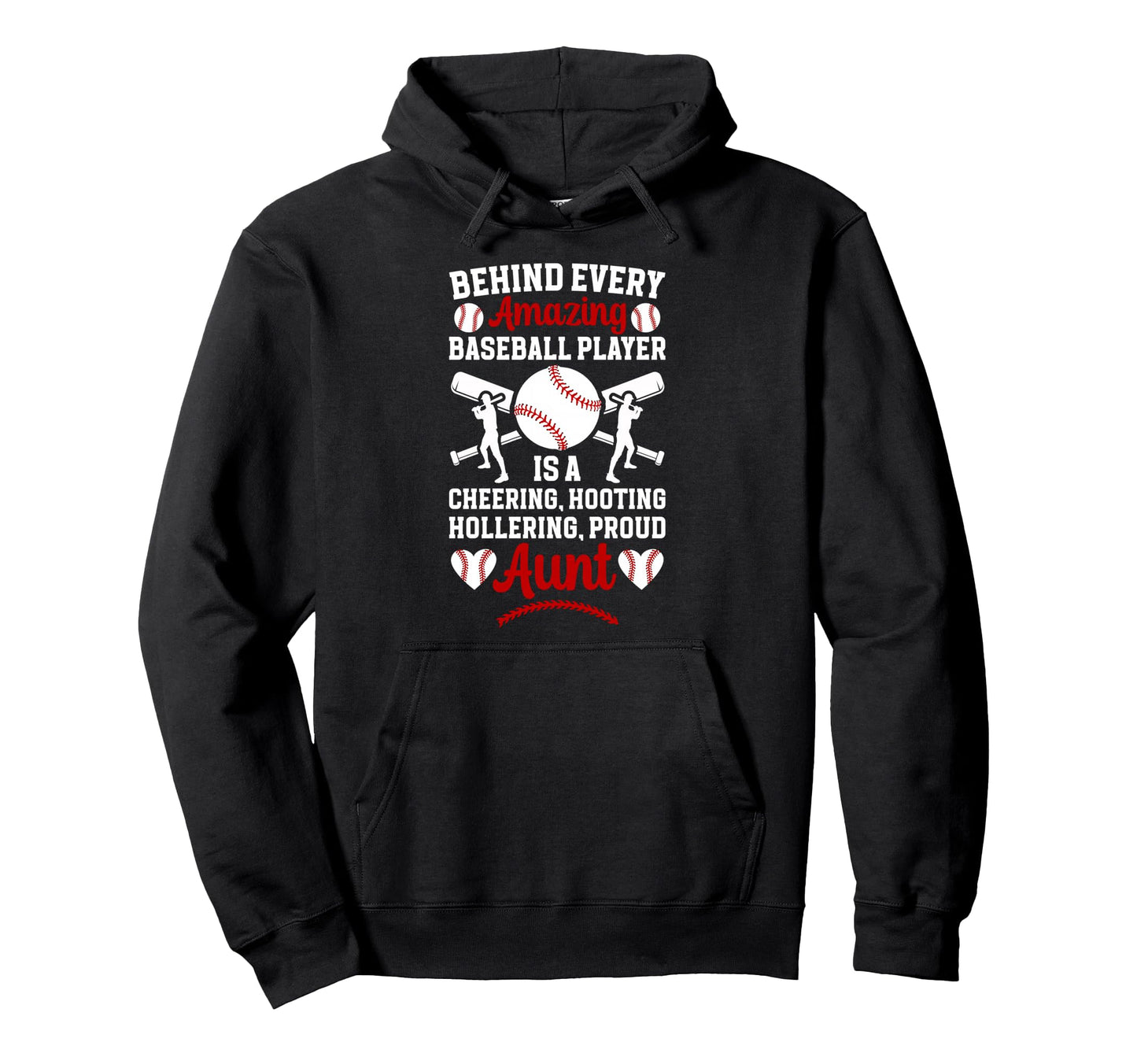 Proud Aunt Baseball Player Aunt Baseball Hoodie - Unique Graphic Unisex - T-Shirt, Sweatshirt, Hoodie