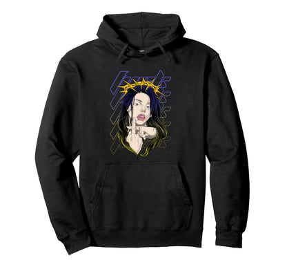 Fvck Crown Aesthetic Edgy Streetwear Hoodie - Aesthetic Graphic for Adults - T-Shirt, Sweatshirt, Hoodie