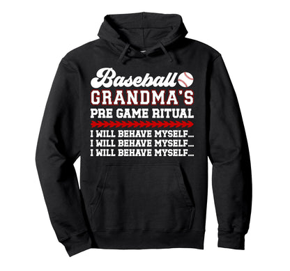 Baseball Grandma Funny Grandma Baseball Hoodie - Streetwear Style Unisex - T-Shirt, Sweatshirt, Hoodie