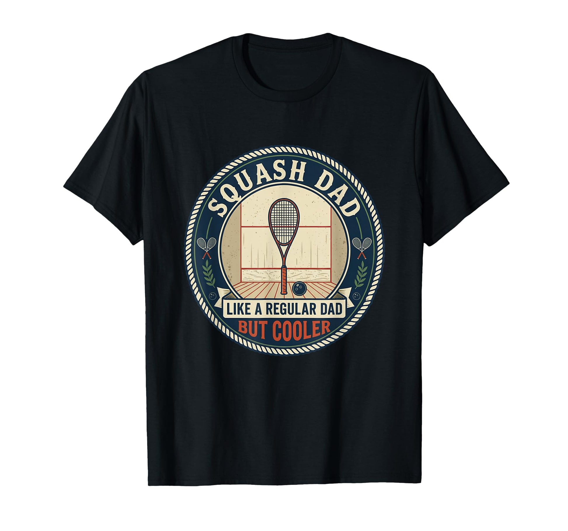 Squash Dad Player Court Racket Sport T-Shirt - Aesthetic Graphic Unisex - T-Shirt, Sweatshirt, Hoodie