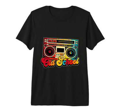 Old School Boombox Hip Hop Music T-Shirt - Fun Novelty Design for Adults - T-Shirt, Sweatshirt, Hoodie