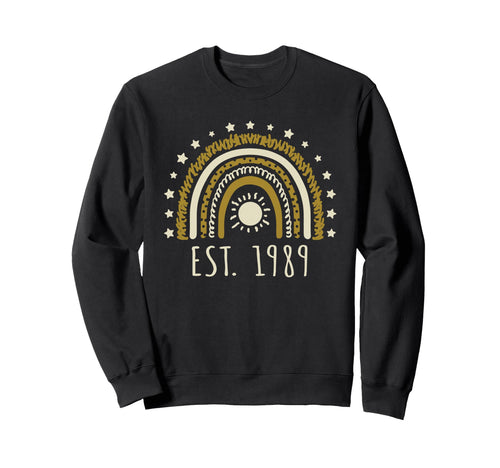 Est 1989 Rainbow Established 1989 Sweatshirt - Fun Novelty Design Unisex - T-Shirt, Sweatshirt, Hoodie