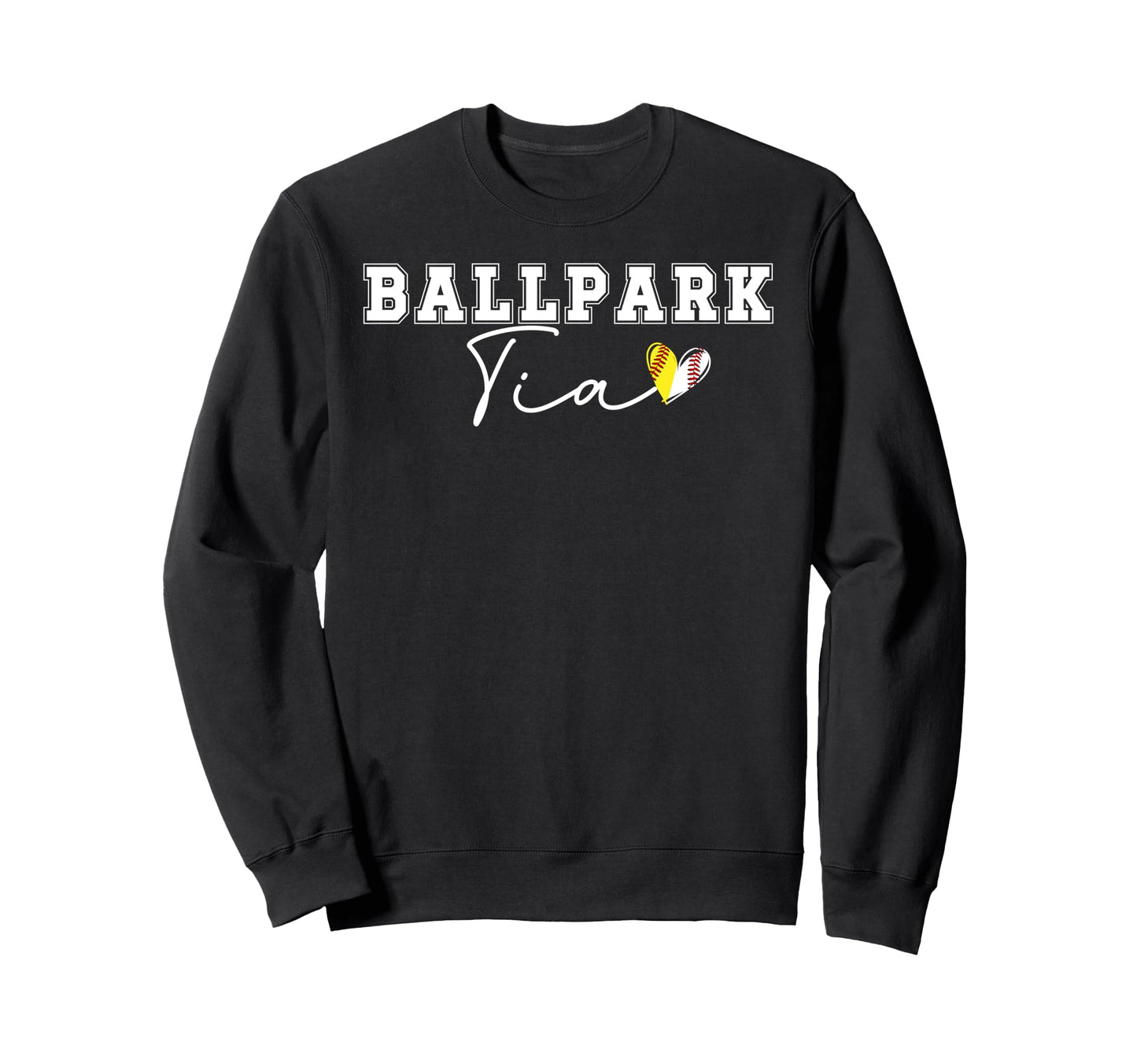 Ballpark Tia Aunt Softball Sweatshirt - Minimalist Print for Adults - T-Shirt, Sweatshirt, Hoodie