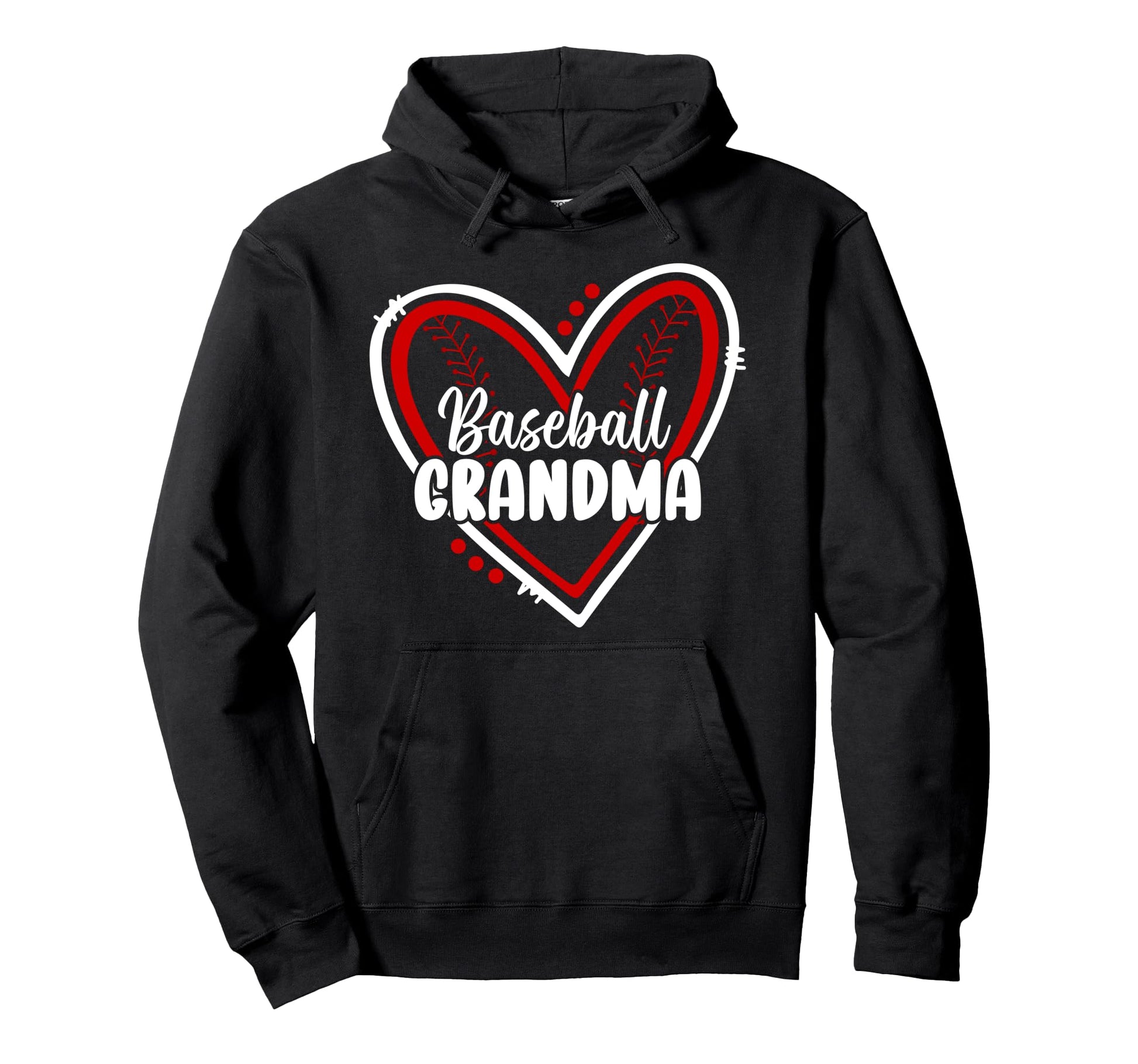 Baseball Grandma Heart Grandma Baseball Hoodie - Trendy Graphic Unisex - T-Shirt, Sweatshirt, Hoodie