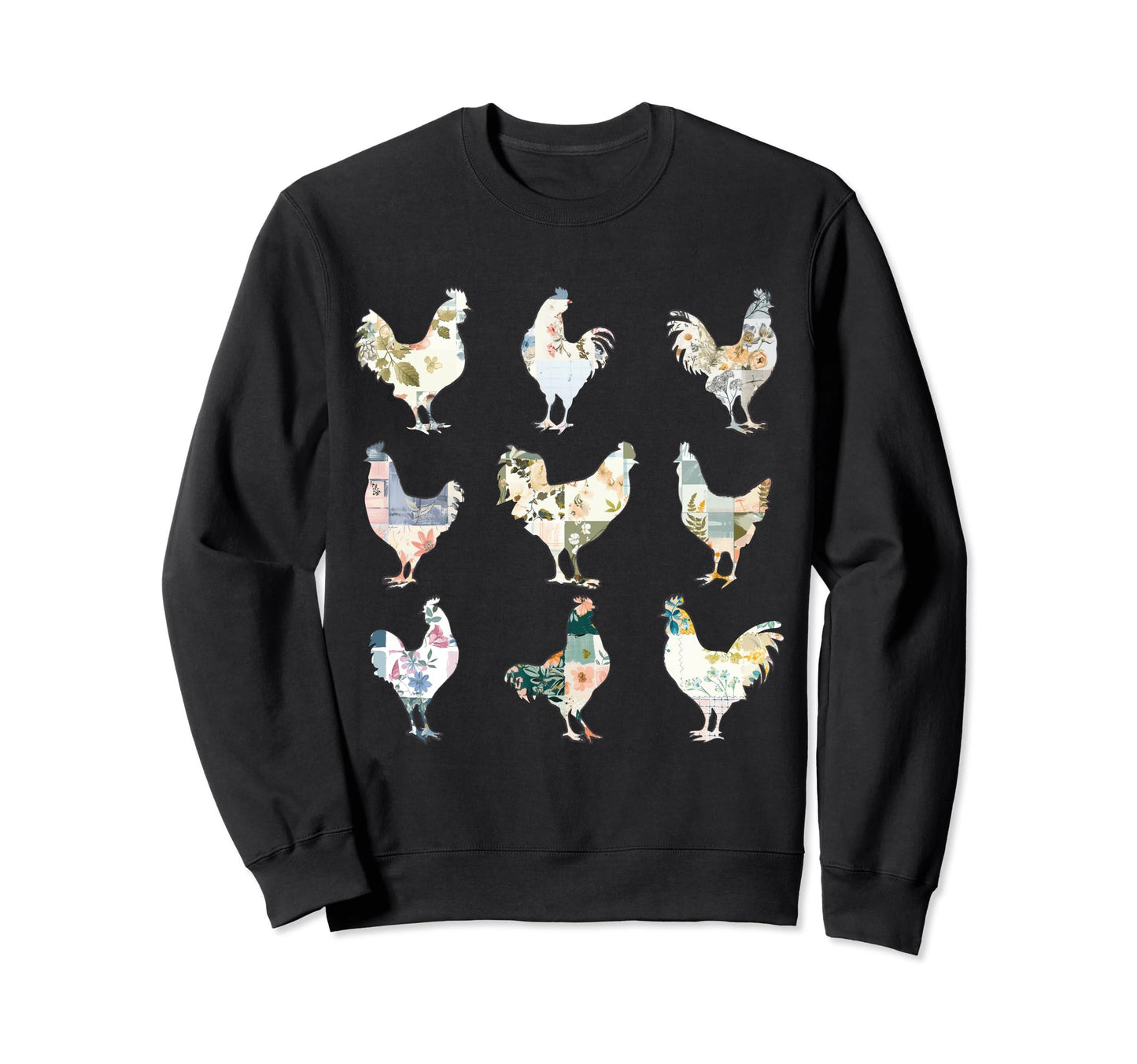 Womens Chicken Hen Boho Farmhouse Sweatshirt - Custom Art Print Men Women - T-Shirt, Sweatshirt, Hoodie