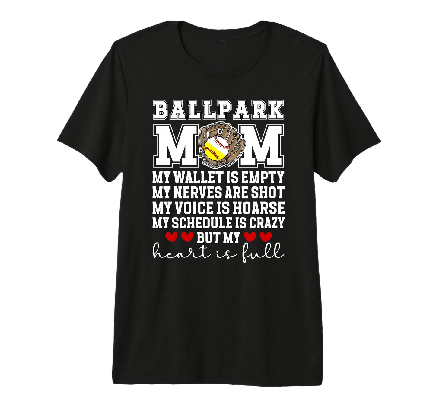 Baseball Softball Mom Proud Softball T-Shirt - Streetwear Style Unisex - T-Shirt, Sweatshirt, Hoodie