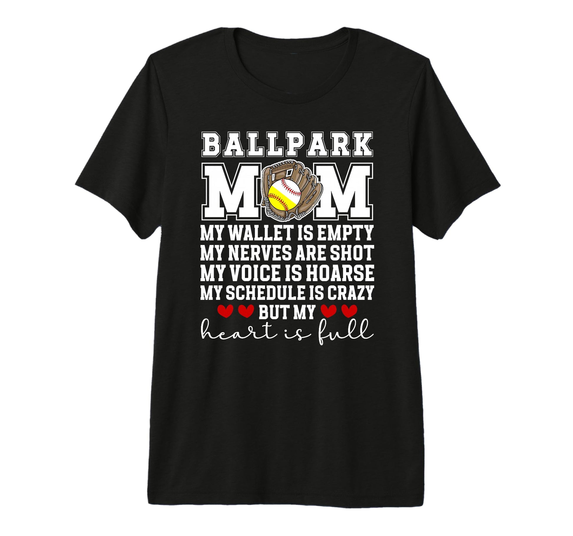 Baseball Softball Mom Proud Softball T-Shirt - Streetwear Style Unisex - T-Shirt, Sweatshirt, Hoodie