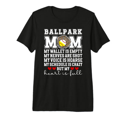 Baseball Softball Mom Proud Softball T-Shirt - Streetwear Style Unisex - T-Shirt, Sweatshirt, Hoodie