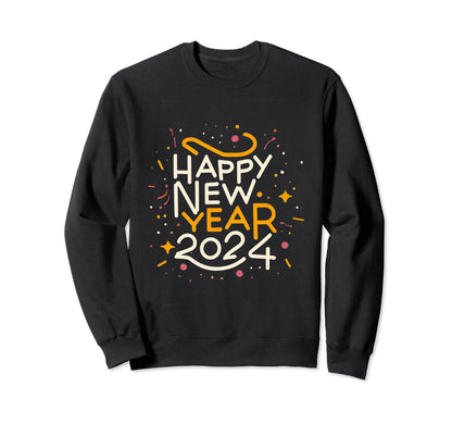 Happy New Year 2024 Love Peace Sweatshirt - Aesthetic Graphic for Adults - T-Shirt, Sweatshirt, Hoodie