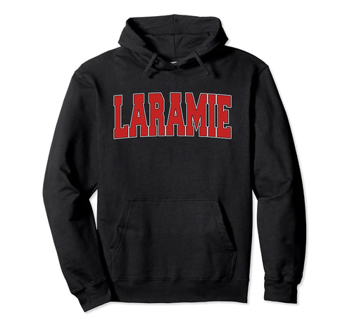 Laramie Wy Wyoming Varsity Usa Sports Hoodie - Minimalist Print Men Women - T-Shirt, Sweatshirt, Hoodie