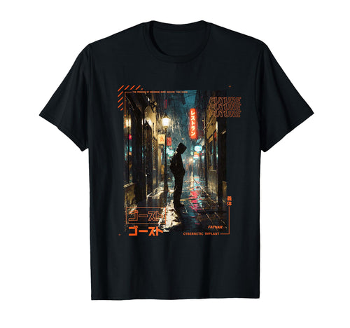 Standing Japanese Cyberpunk Vaporwave T-Shirt - Minimalist Print Men Women - T-Shirt, Sweatshirt, Hoodie