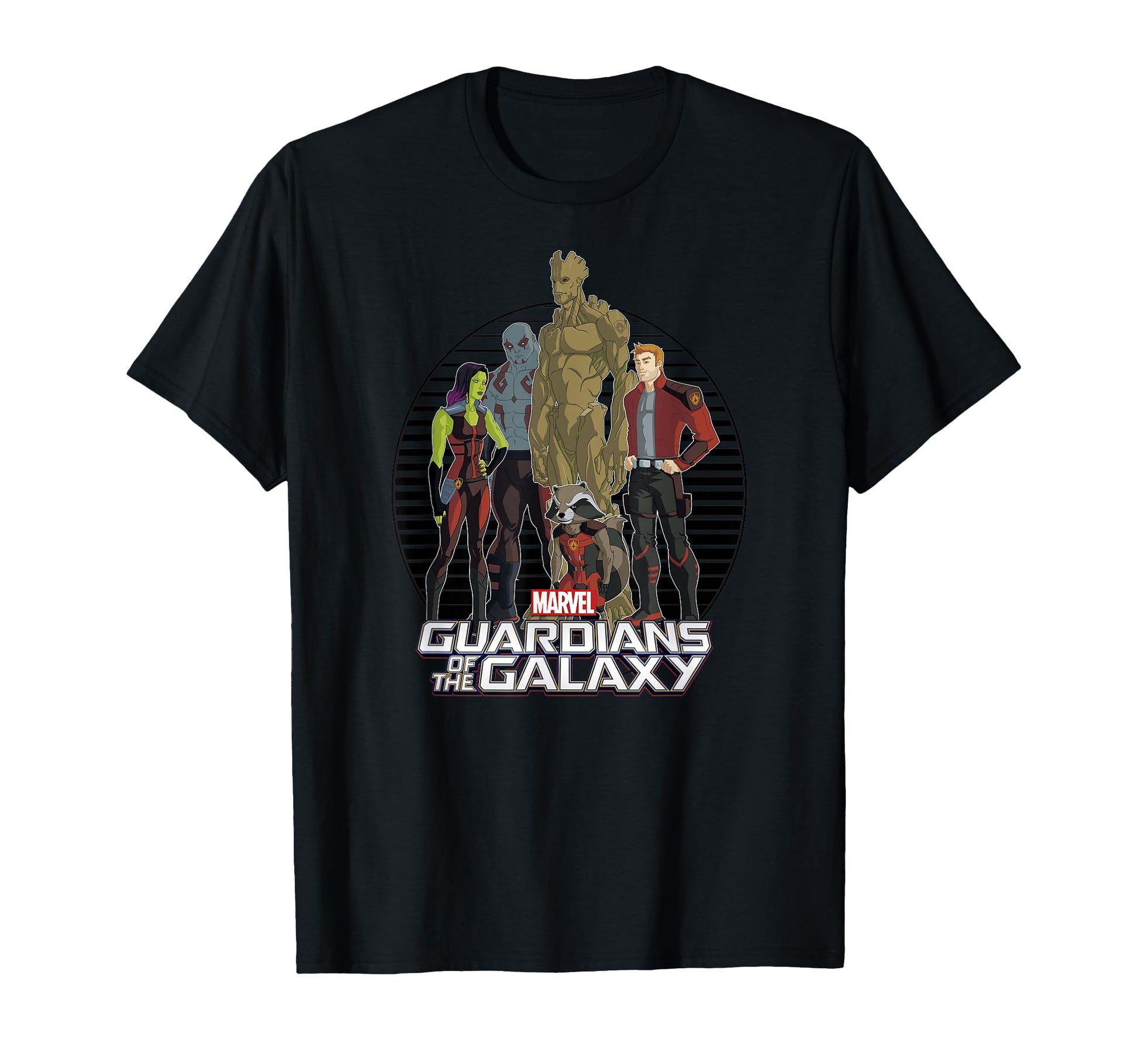 Marvel Guardians Galaxy Striped T-Shirt - Fun Novelty Design for Adults - T-Shirt, Sweatshirt, Hoodie