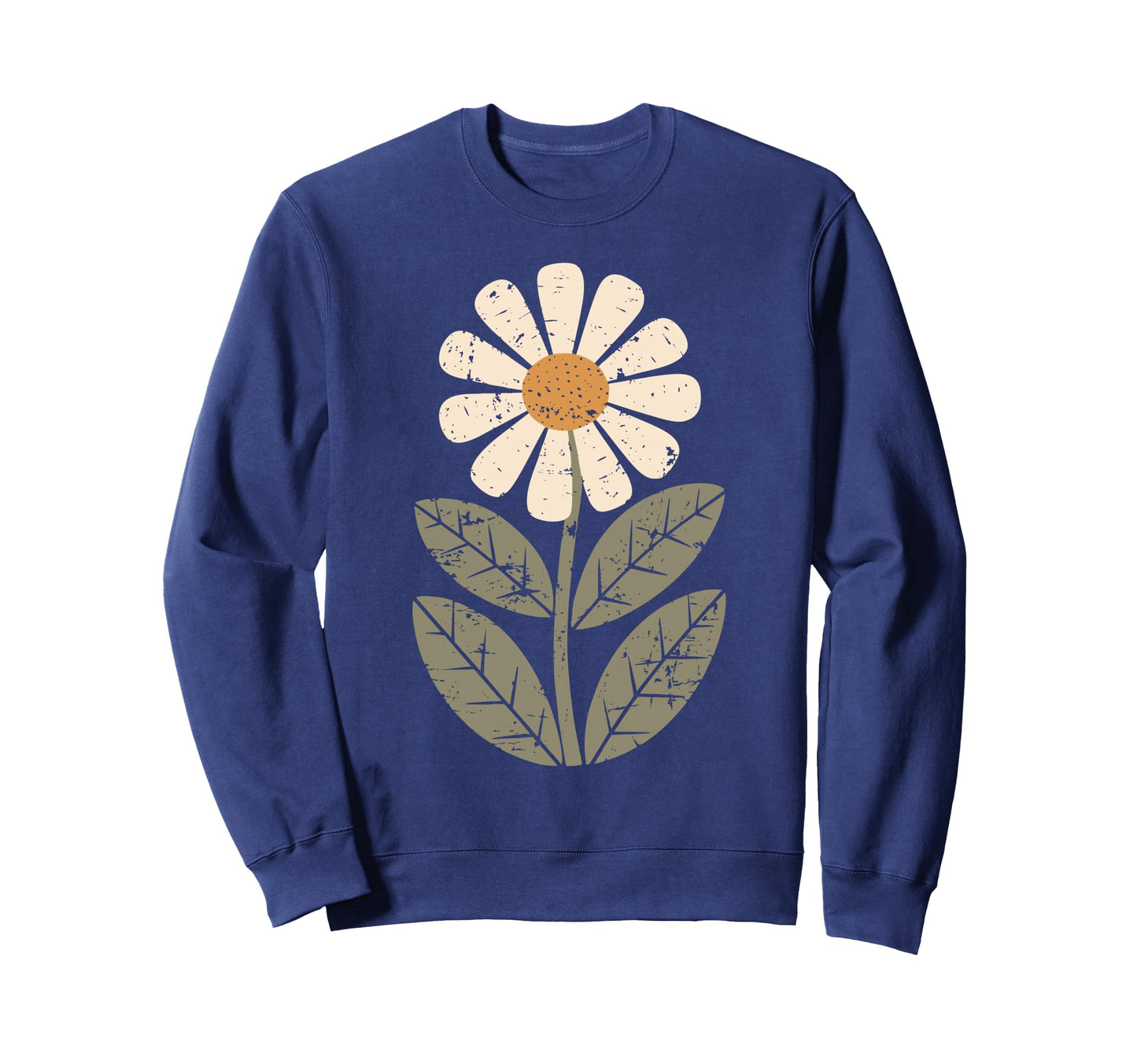 Daisy Flower Boho Art Floral Sweatshirt - Casual Everyday Wear Men Women - T-Shirt, Sweatshirt, Hoodie
