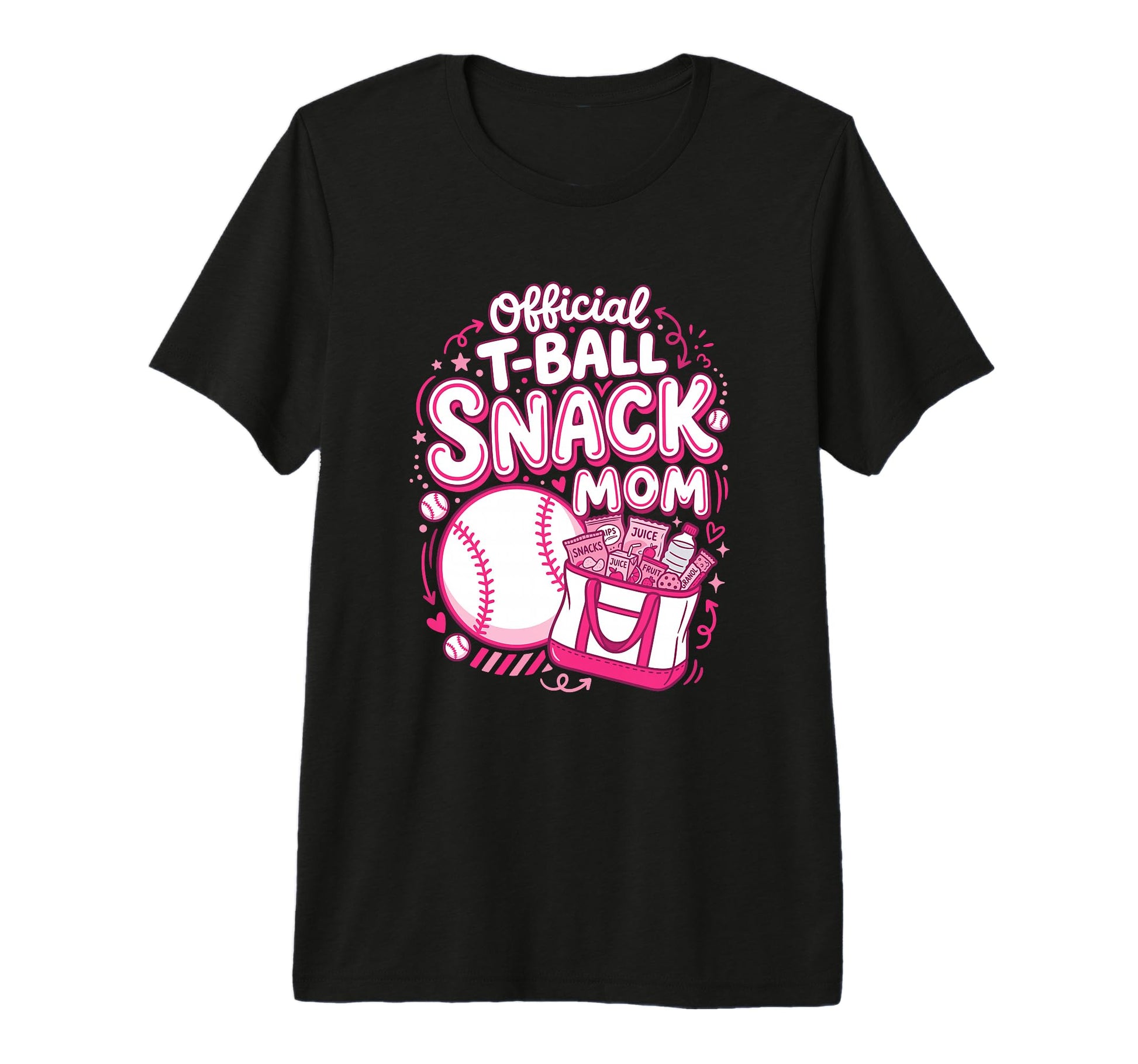 T Ball Snack Mom Support Ball Tri T-Shirt - Casual Everyday Wear Men Women - T-Shirt, Sweatshirt, Hoodie