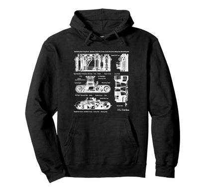 Low Aperture F1 9 Film Camera Diagram Hoodie - Unique Graphic Men Women - T-Shirt, Sweatshirt, Hoodie