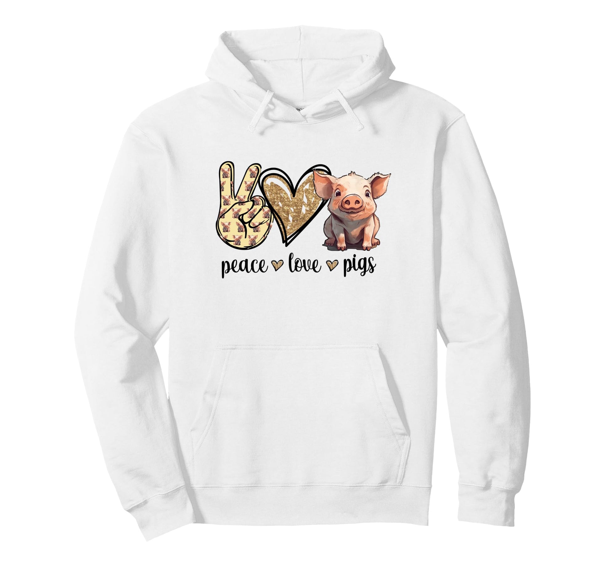 Womens Mom Peace Love Show Pig Lover Hoodie - Novelty Apparel Unisex - T-Shirt, Sweatshirt, Hoodie