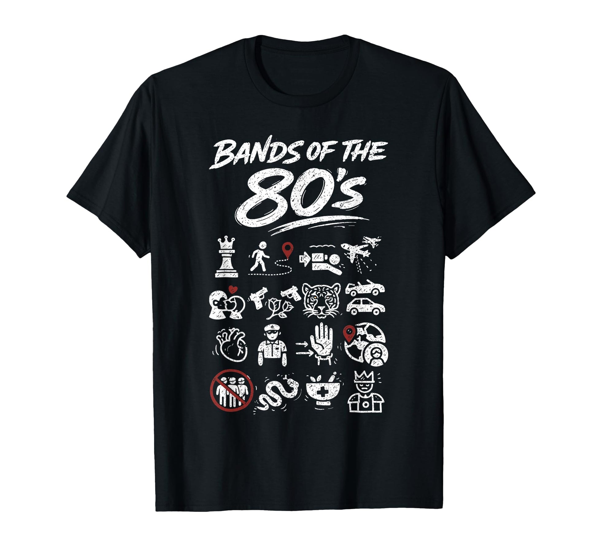 Bands 80S Rock Music Lover Rock And Roll T-Shirt - Graphic Print Men Women - T-Shirt, Sweatshirt, Hoodie