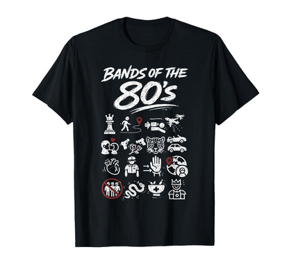 Bands 80S Rock Music Lover Rock And Roll T-Shirt - Graphic Print Men Women - T-Shirt, Sweatshirt, Hoodie