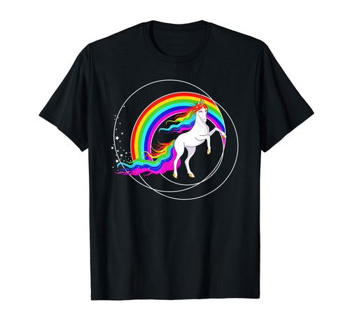 Colorful Fun Rainbow Unicorn T-Shirt - Casual Everyday Wear Men Women - T-Shirt, Sweatshirt, Hoodie
