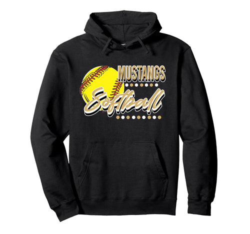 Mustangs Softball Mom Sports Game Day Hoodie - Novelty Apparel for Adults - T-Shirt, Sweatshirt, Hoodie