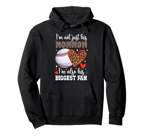His Biggest Fan Baseball Mommom Baseball Hoodie - Streetwear Style Unisex - T-Shirt, Sweatshirt, Hoodie