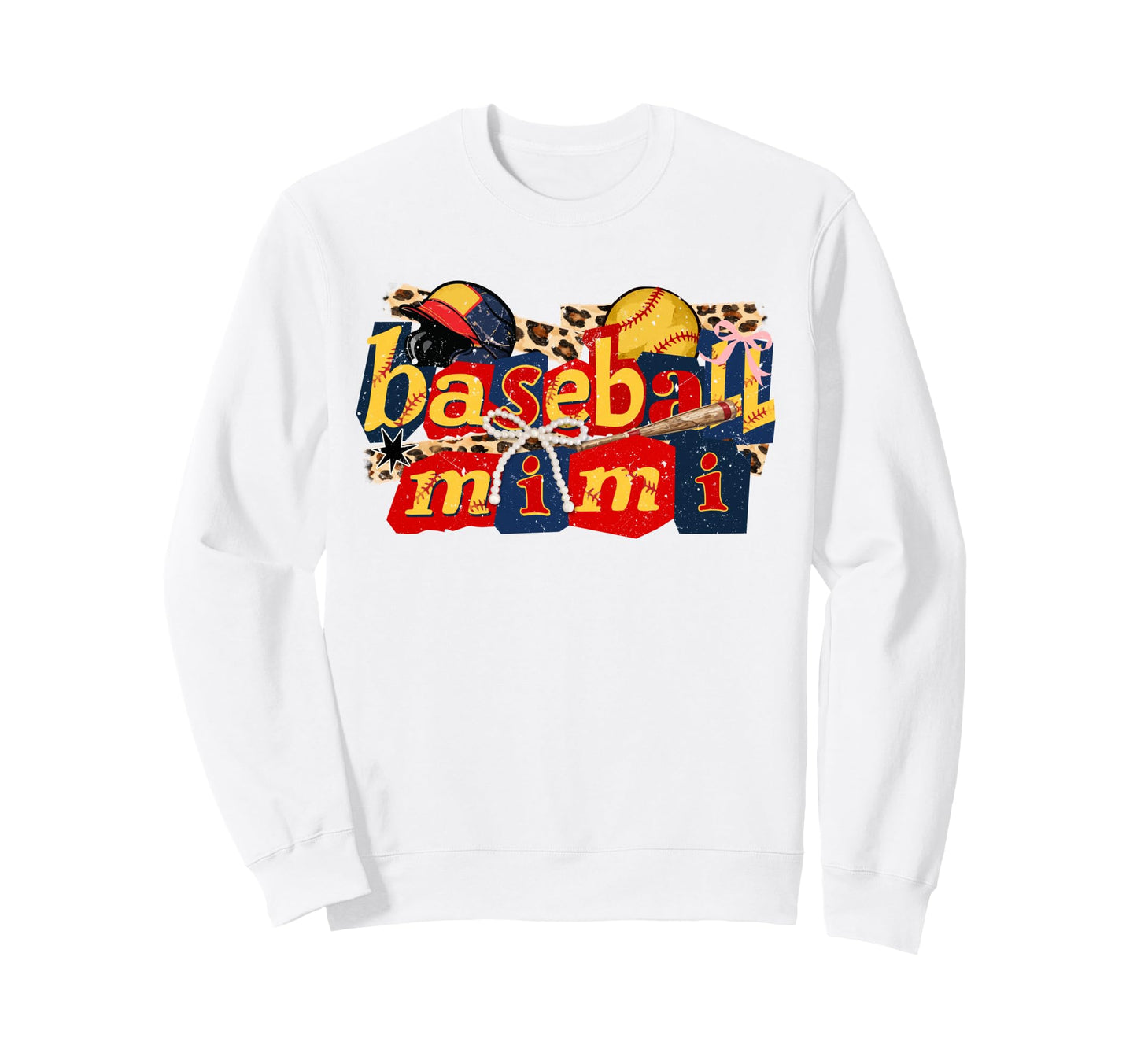 Baseball Mimi Coquette Bow Sweatshirt - Aesthetic Graphic for Adults - T-Shirt, Sweatshirt, Hoodie