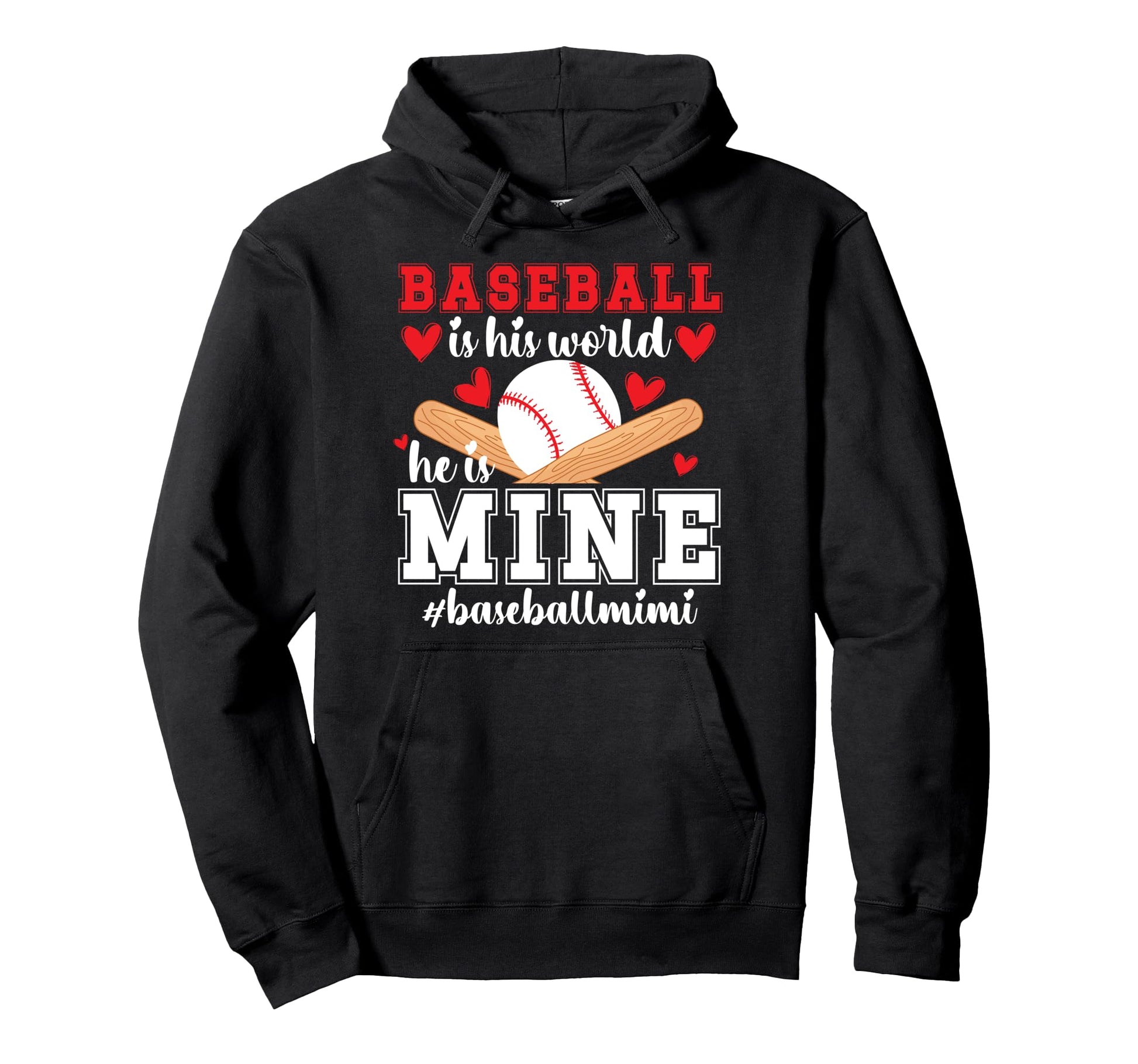 Baseball Mimi Grandma Proud Baseball Hoodie - Trendy Graphic for Adults - T-Shirt, Sweatshirt, Hoodie
