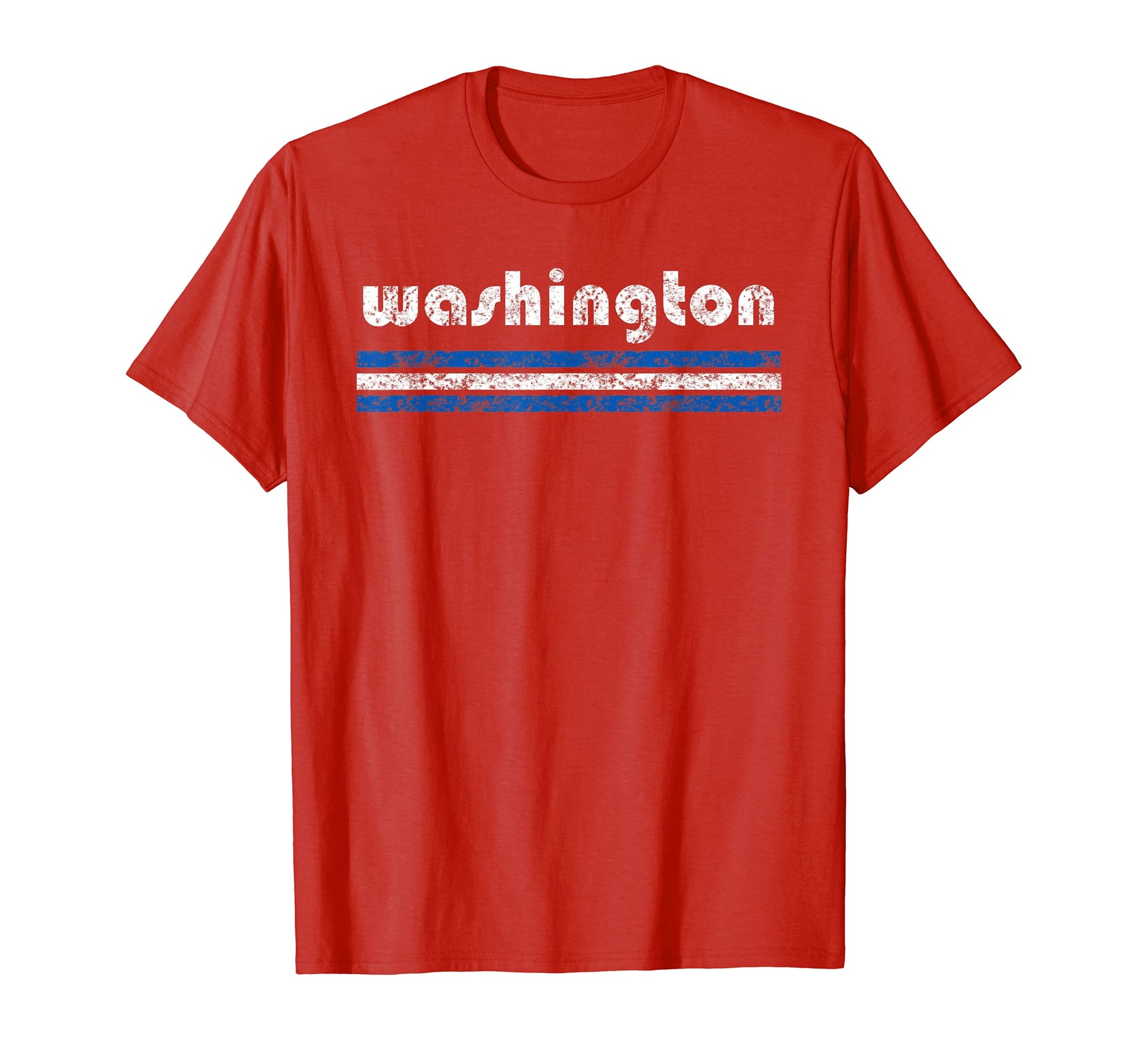 Washington D C Three Stripe Weathered T-Shirt - Custom Art Print Men Women - T-Shirt, Sweatshirt, Hoodie