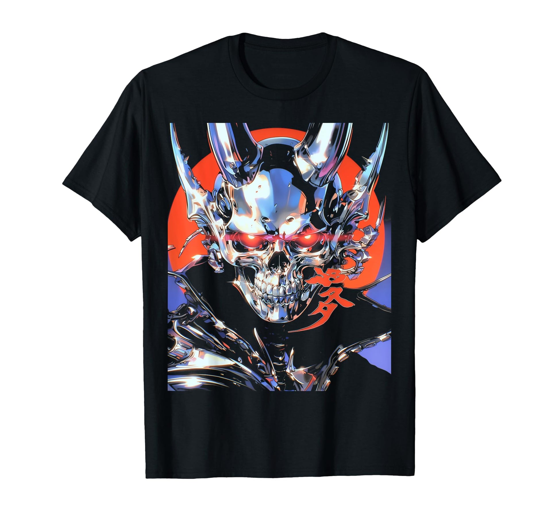 80S Biker Motorcycle Rider Japanese Skull T-Shirt - Novelty Apparel Unisex - T-Shirt, Sweatshirt, Hoodie