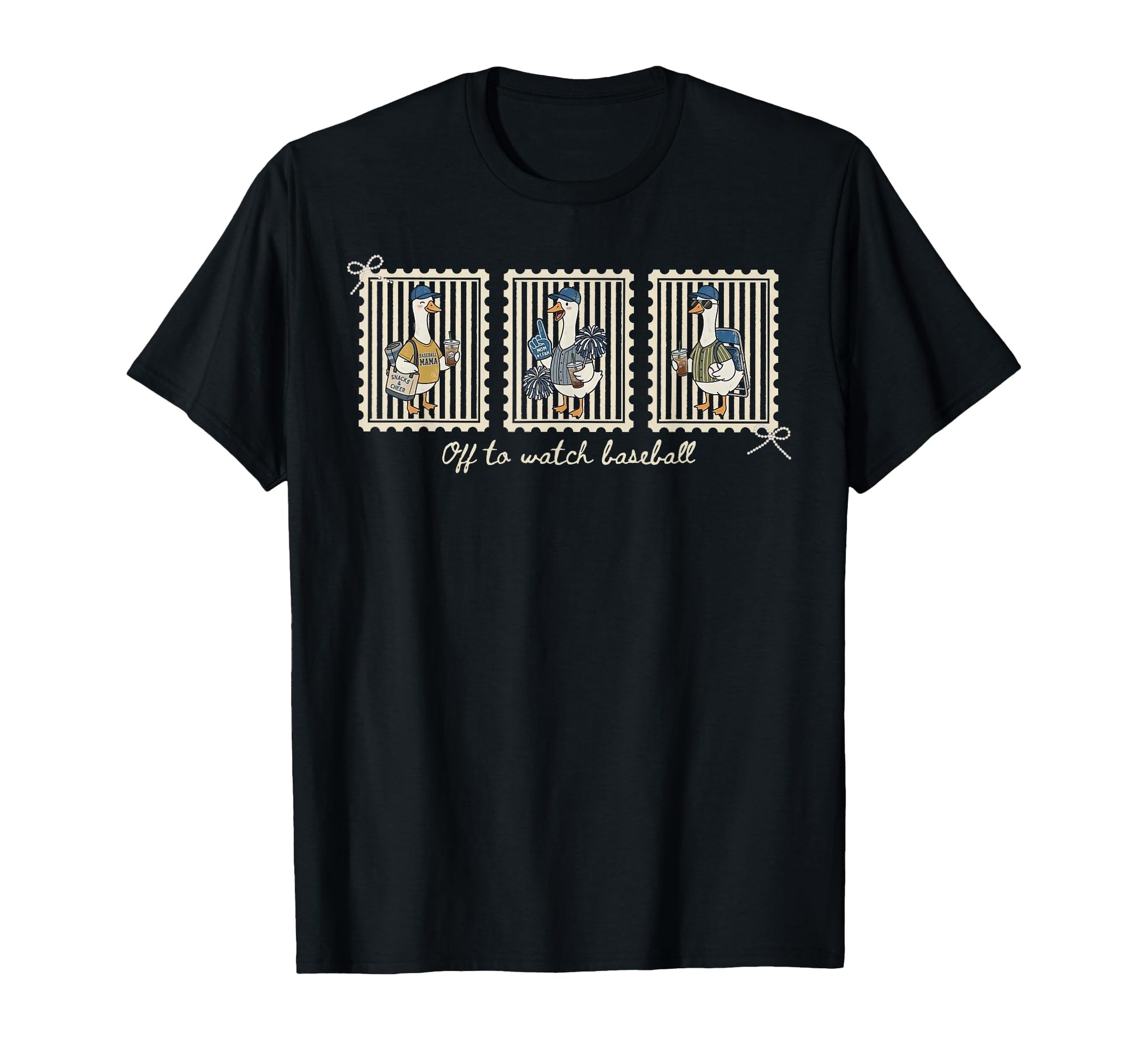 Stamp Off To Watch Baseball Silly T-Shirt - Fun Novelty Design for Adults - T-Shirt, Sweatshirt, Hoodie