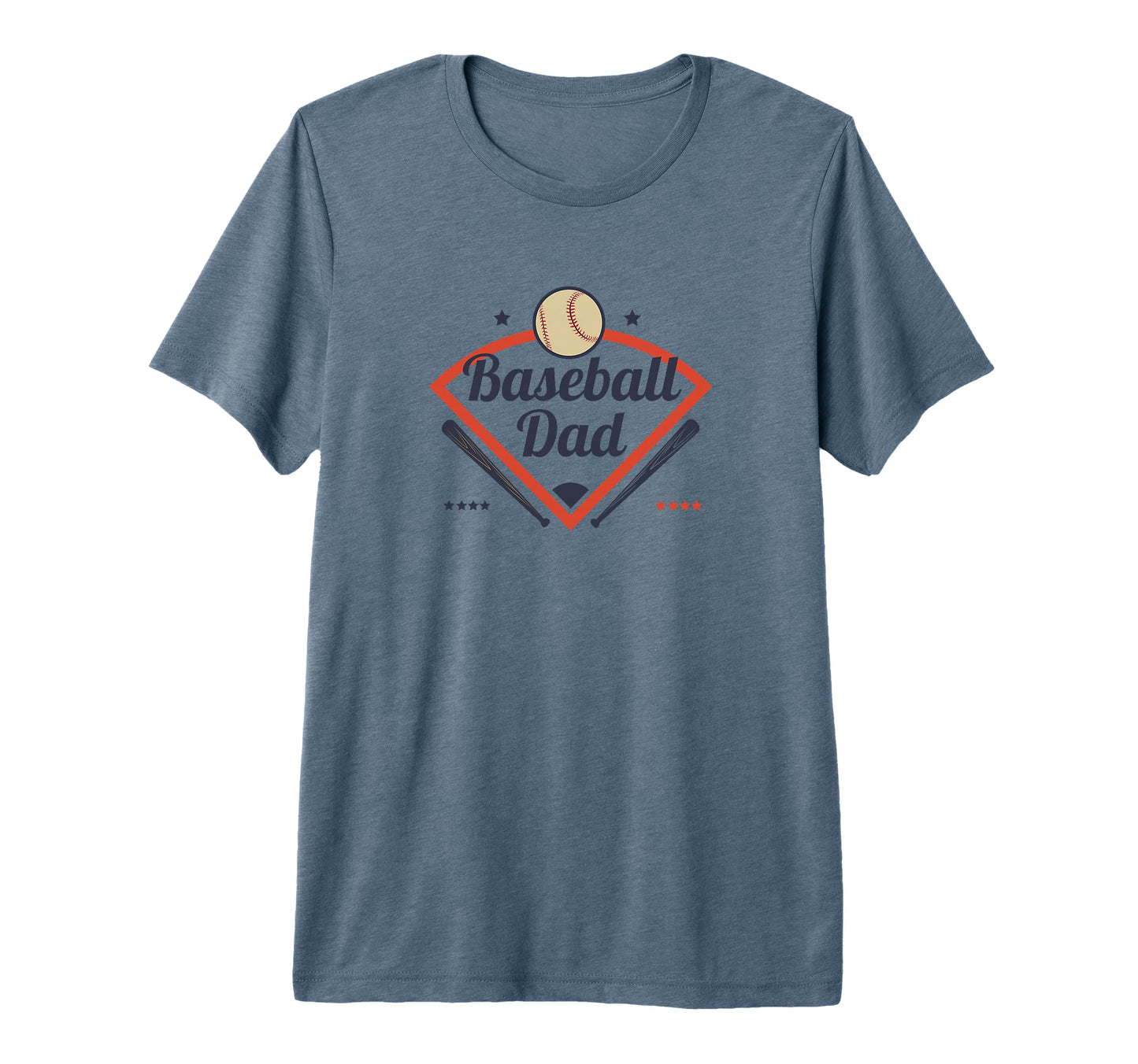 Mens Baseball Dad Diamond Game Day Tri T-Shirt - Streetwear Style Unisex - T-Shirt, Sweatshirt, Hoodie